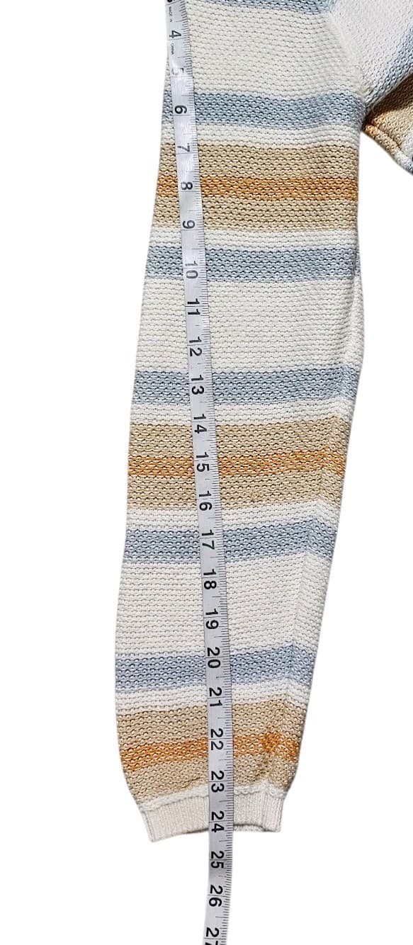 O'neil Sweater Womens Sm Striped Hoodie Cropped Long Sleeve Pullover - Thumbnail 9