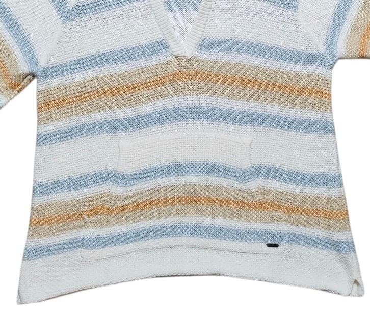 O'neil Sweater Womens Sm Striped Hoodie Cropped Long Sleeve Pullover - Thumbnail 4