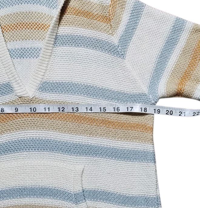 O'neil Sweater Womens Sm Striped Hoodie Cropped Long Sleeve Pullover - Thumbnail 8
