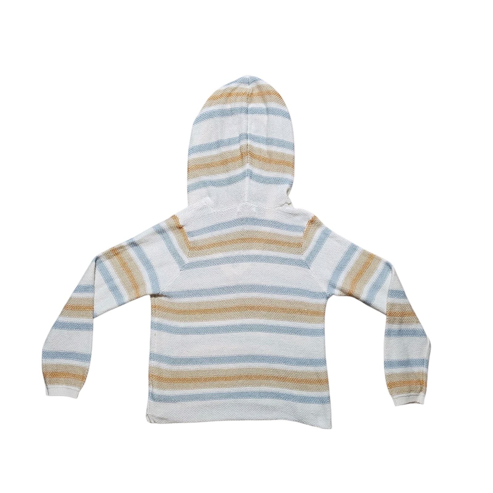 O'neil Sweater Womens Sm Striped Hoodie Cropped Long Sleeve Pullover - Thumbnail 6