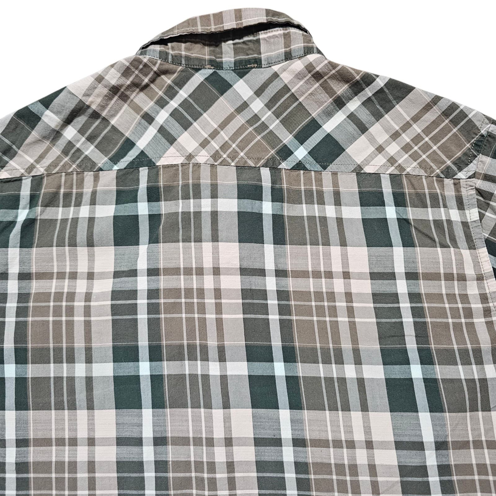 Mountain Hardwear Men's Long Sleeve Button Down Cotton Shirt Green Paid Size Med - Thumbnail 6
