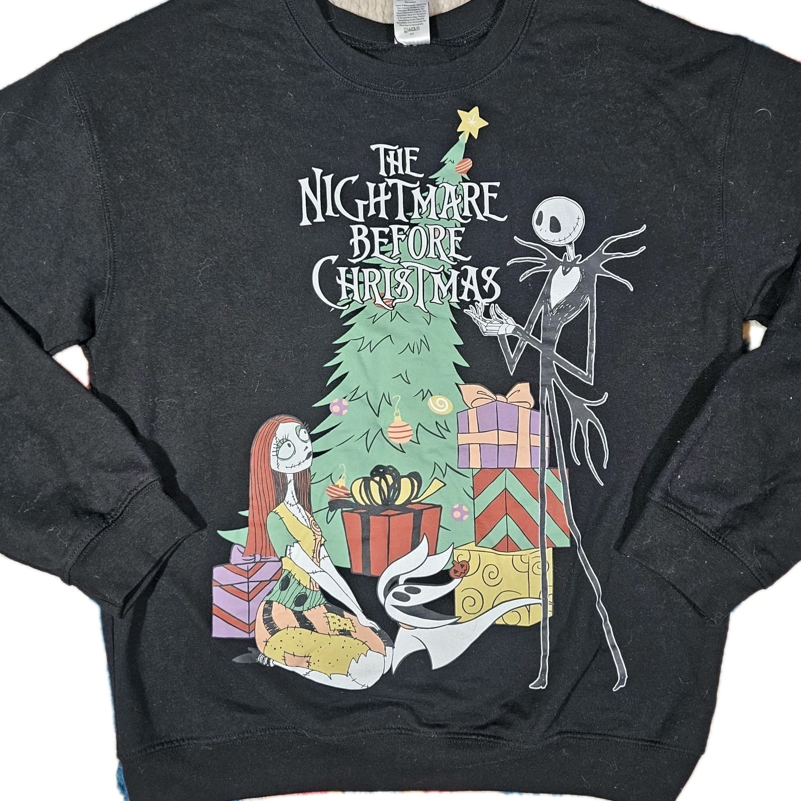 Disney The Nightmare Before Christmas Black Sweatshirt Size Large - Thumbnail 2