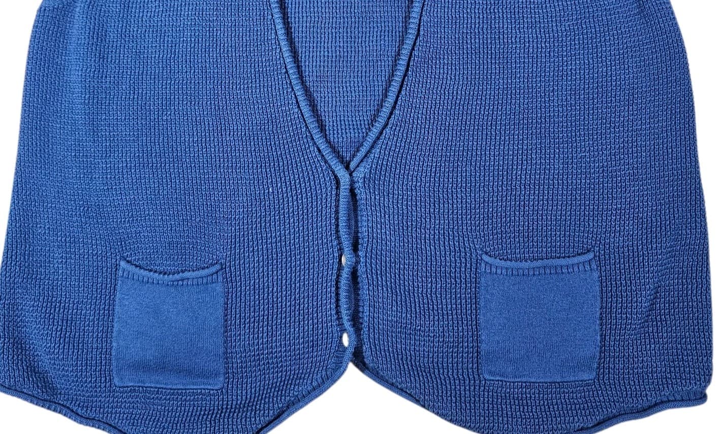 J Jill Women's Crochet Sweater Vest Tunic Size Xl Blue 100% Cotton - Thumbnail 3