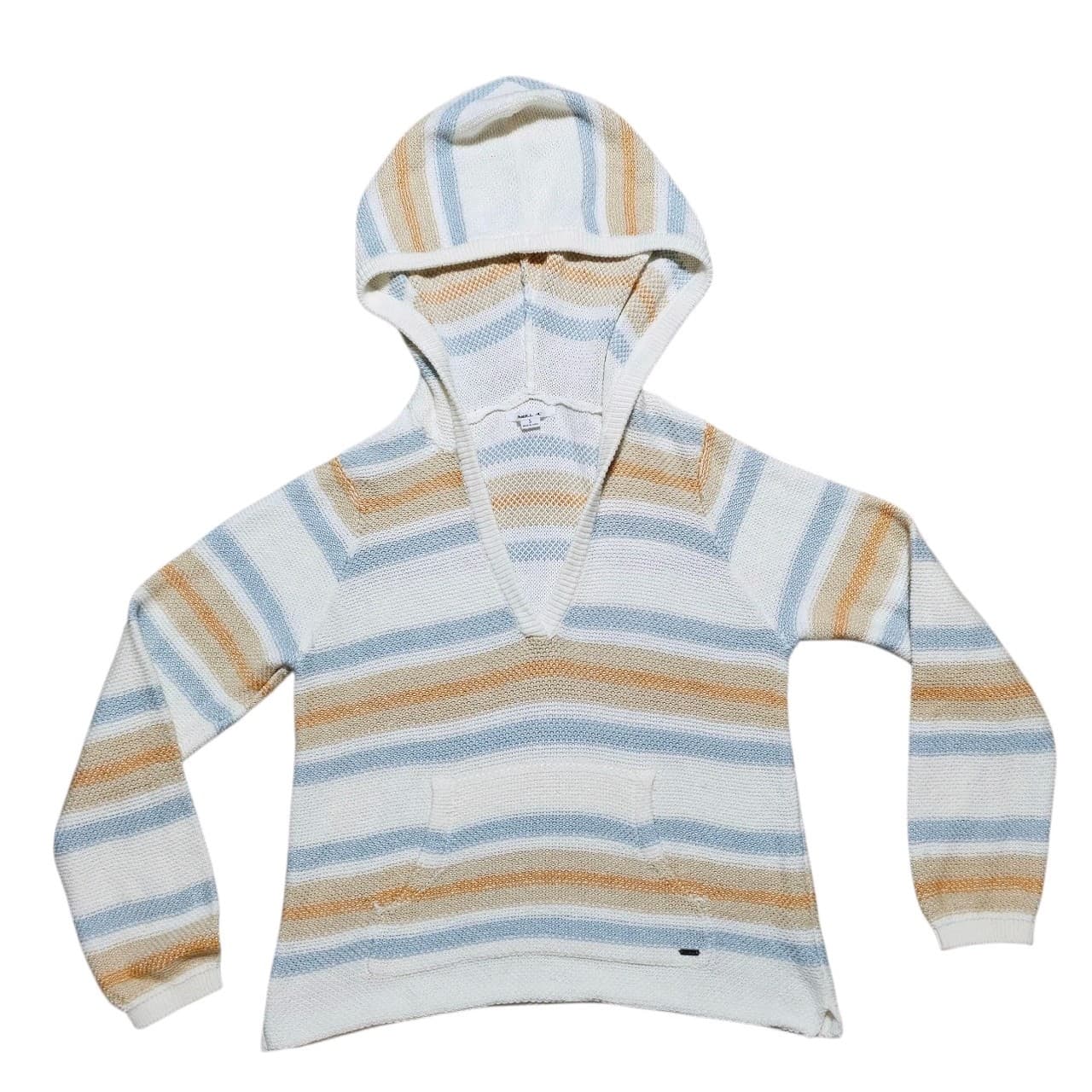 O'neil Sweater Womens Sm Striped Hoodie Cropped Long Sleeve Pullover