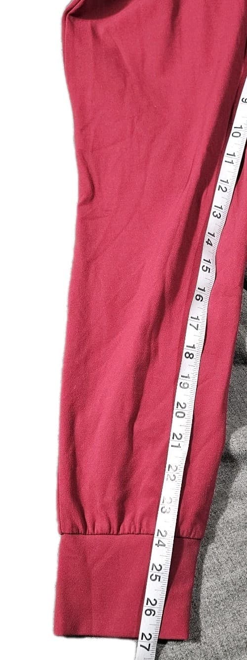 Athleta Salutation Jogger Pants Womens Burgandy Size L Stretch Waist Pull On - Thumbnail 12