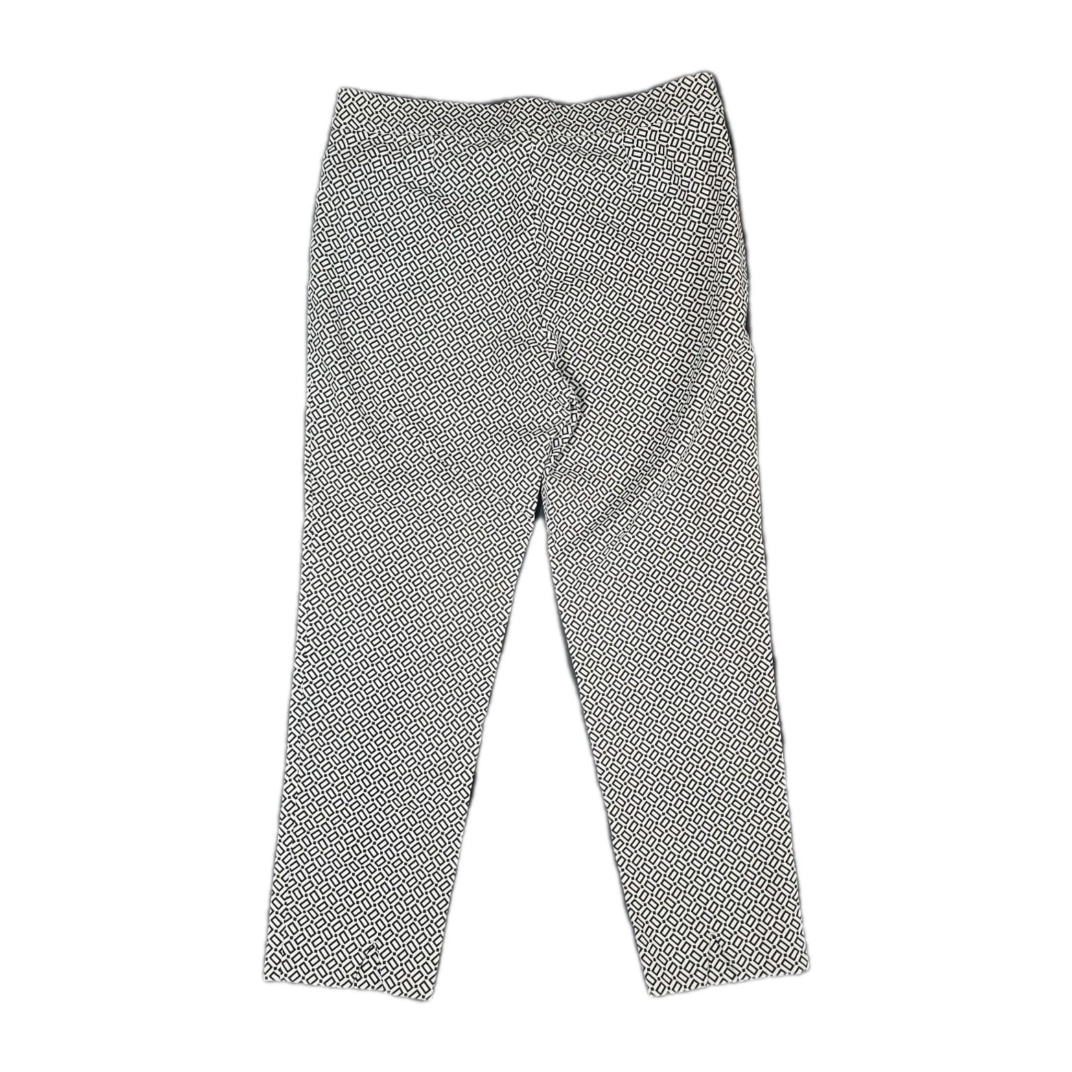 J Jill Essential Slim Ankle Pants Pull on Elastic Waist Black Gray Size 8 Petite - Thumbnail 4