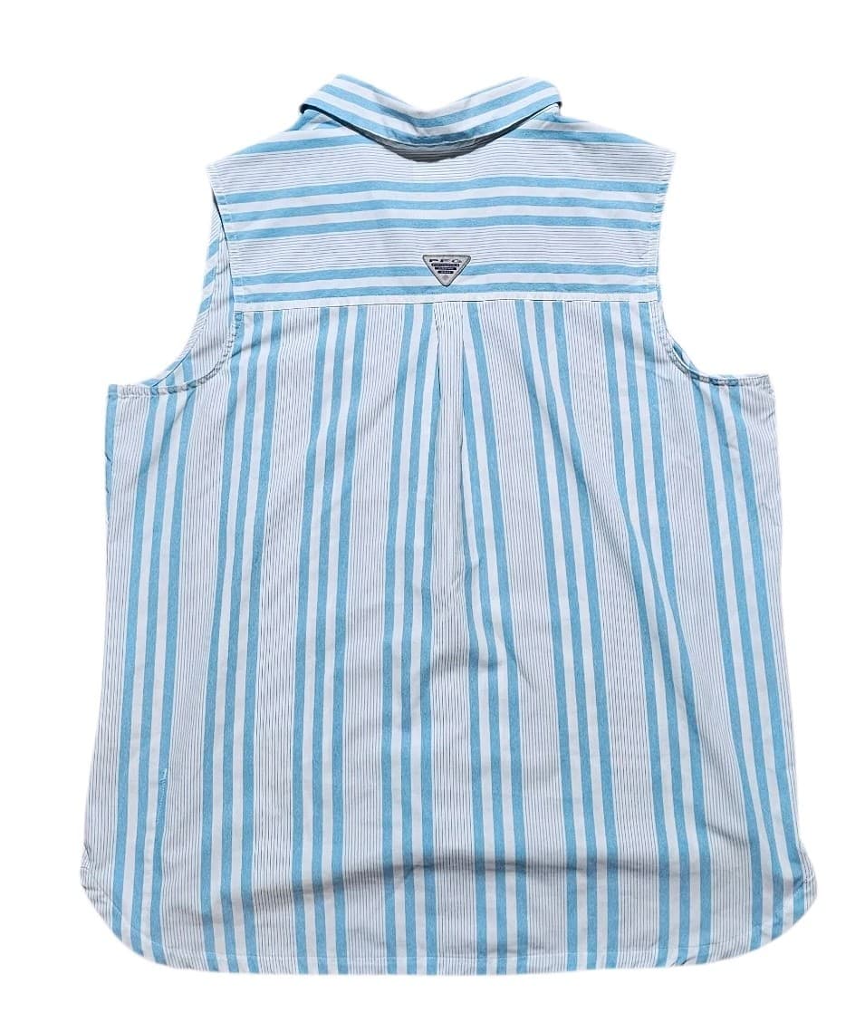 Columbia PFG Women's Blue And White Button Up Shirt And Columbia Fishing Hat - Thumbnail 8