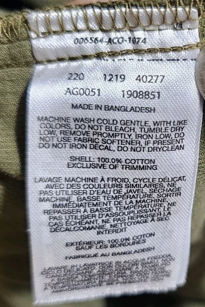 Columbia Girls Green Olive Corduroy Shirt Dress- Size Large (10/12) - Thumbnail 14