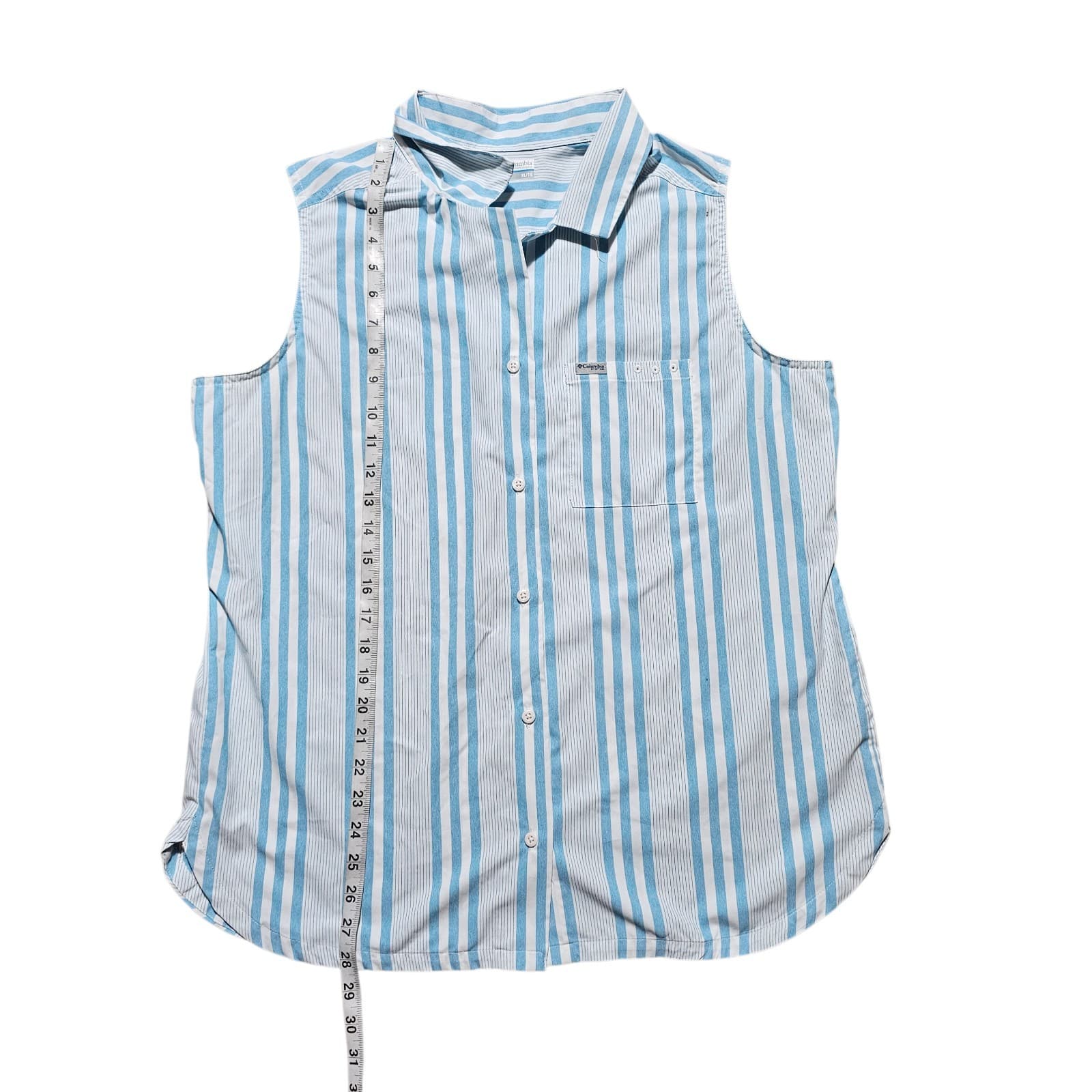 Columbia PFG Women's Blue And White Button Up Shirt And Columbia Fishing Hat - Thumbnail 10
