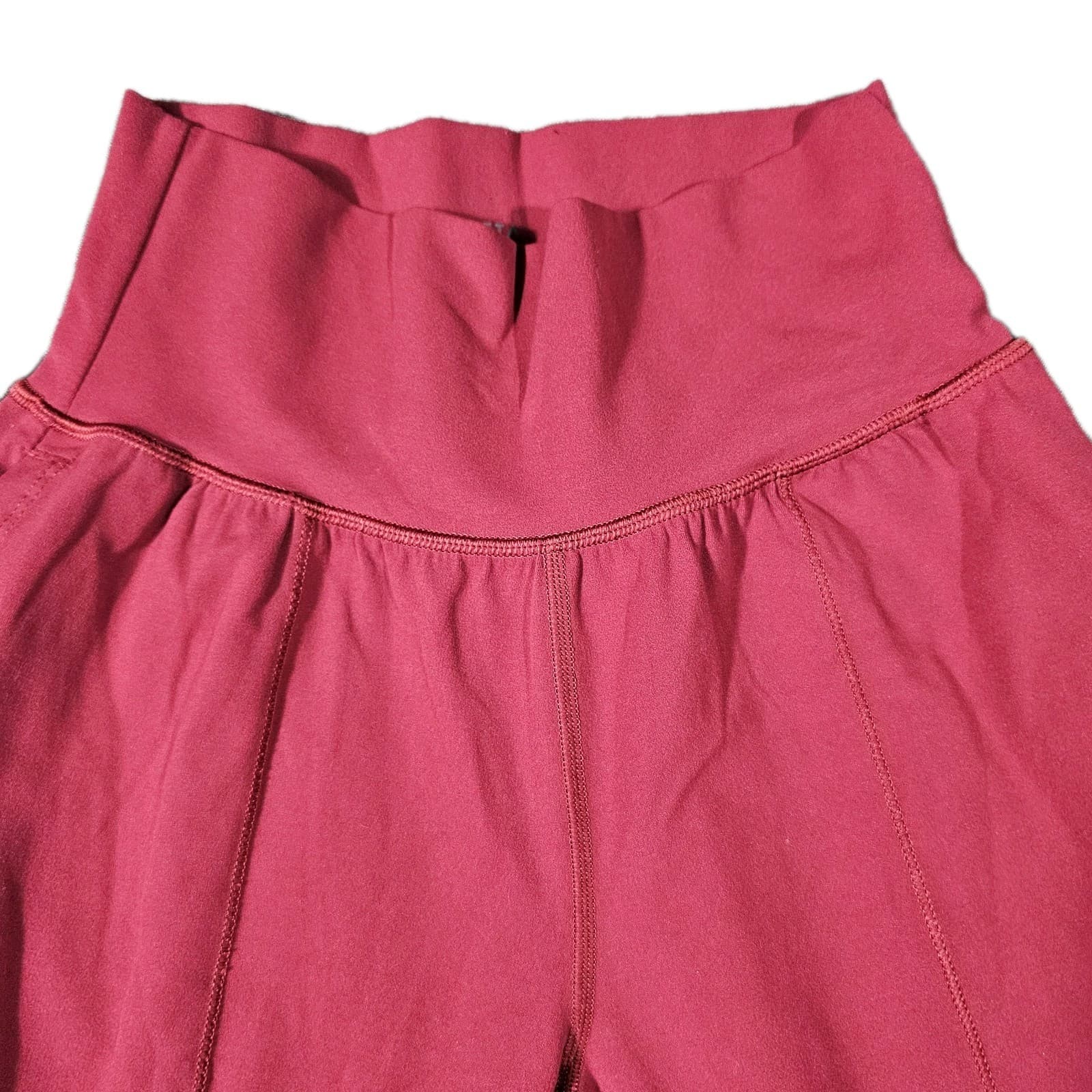 Athleta Salutation Jogger Pants Womens Burgandy Size L Stretch Waist Pull On - Thumbnail 10