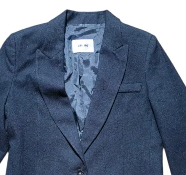 Anine Bing Quinn Blazer Woman's Size Xs Black Wool Blend Oversized Jacket - Thumbnail 3