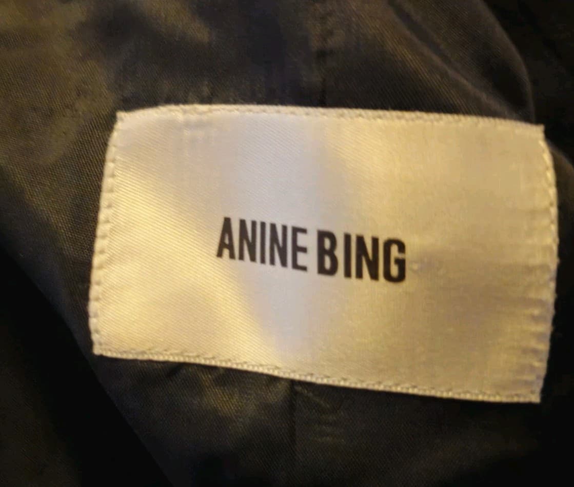 Anine Bing Quinn Blazer Woman's Size Xs Black Wool Blend Oversized Jacket - Thumbnail 14