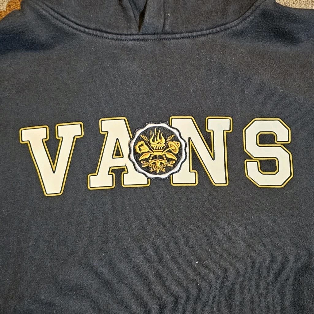 Vans Black Pullover Hooded Sweatshirt Slack And Field Mens Size Large - Thumbnail 2