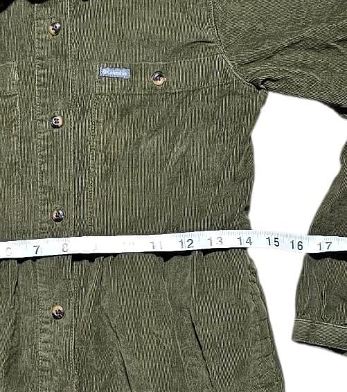Columbia Girls Green Olive Corduroy Shirt Dress- Size Large (10/12) - Thumbnail 9