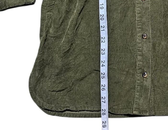 Columbia Girls Green Olive Corduroy Shirt Dress- Size Large (10/12) - Thumbnail 8
