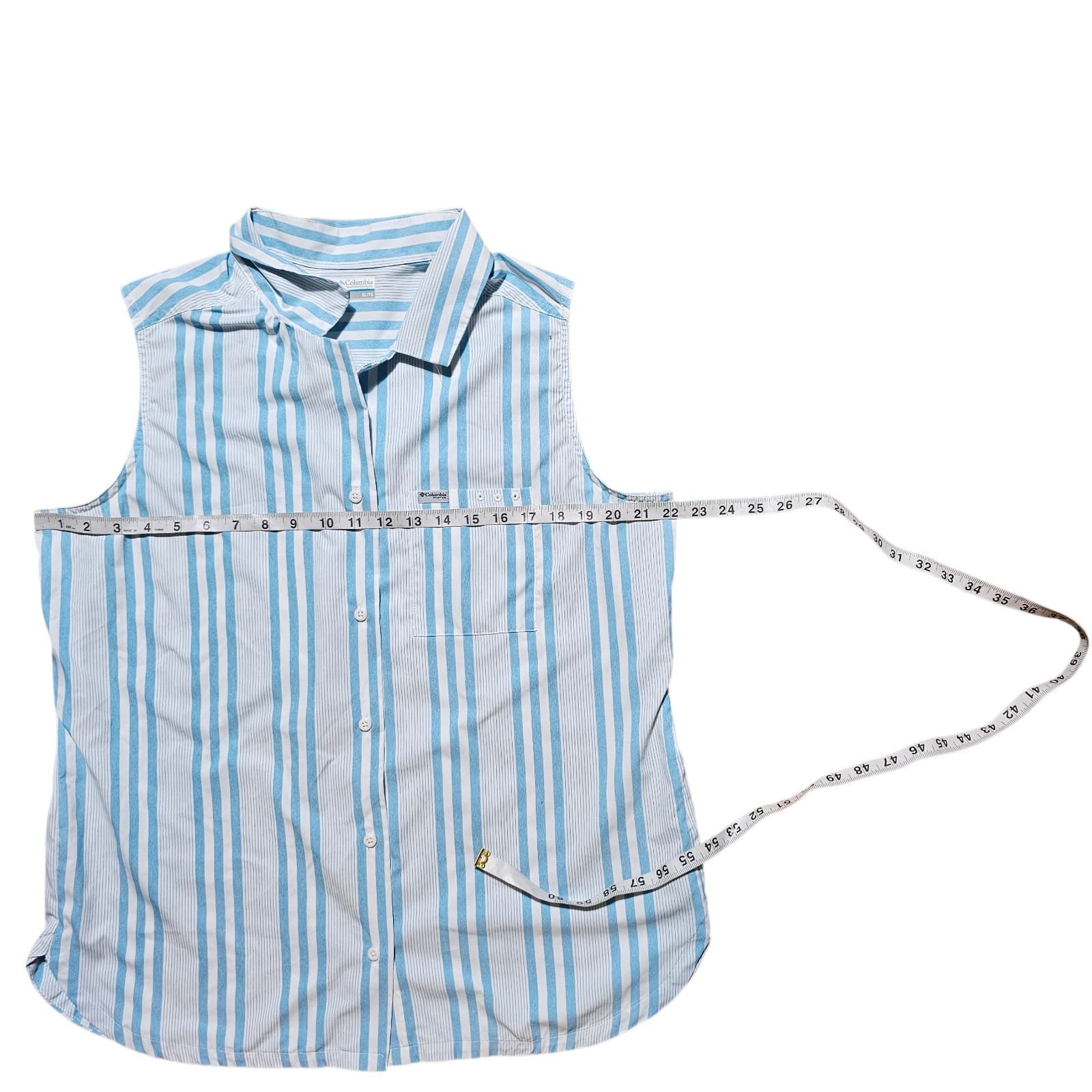 Columbia PFG Women's Blue And White Button Up Shirt And Columbia Fishing Hat - Thumbnail 11