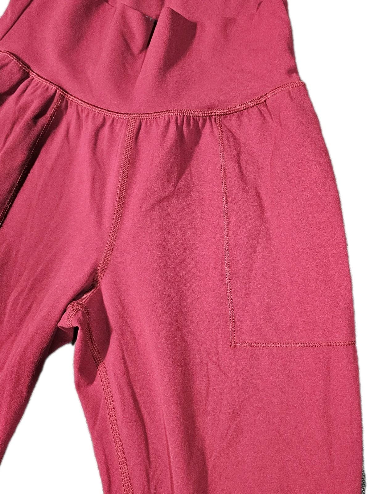 Athleta Salutation Jogger Pants Womens Burgandy Size L Stretch Waist Pull On - Thumbnail 9