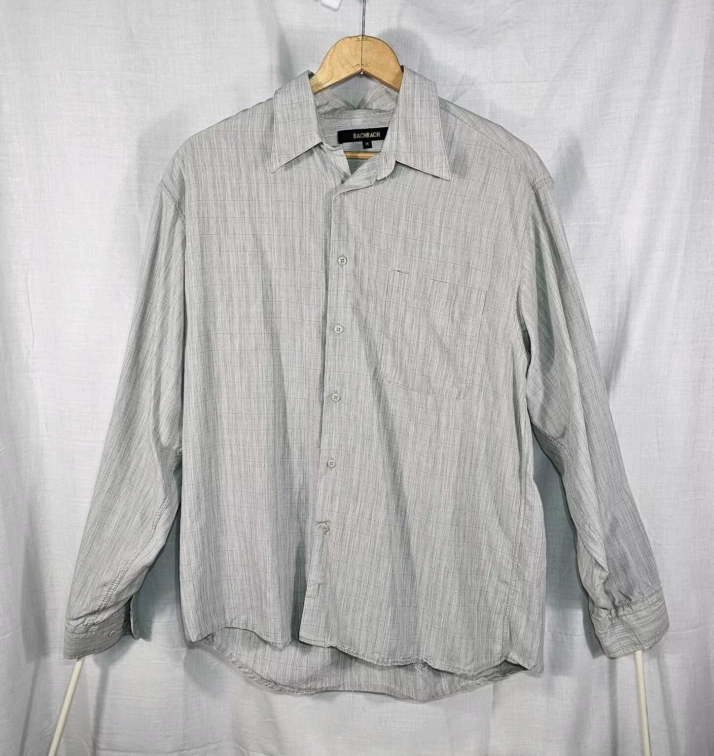 Bachrach Men's Size Medium Button Up Shirt Long Sleeve Sz Med