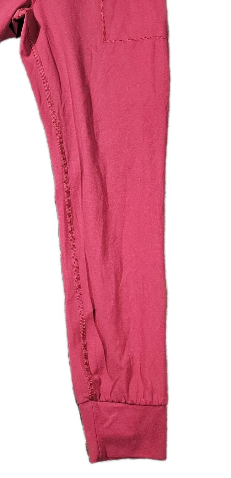 Athleta Salutation Jogger Pants Womens Burgandy Size L Stretch Waist Pull On - Thumbnail 7