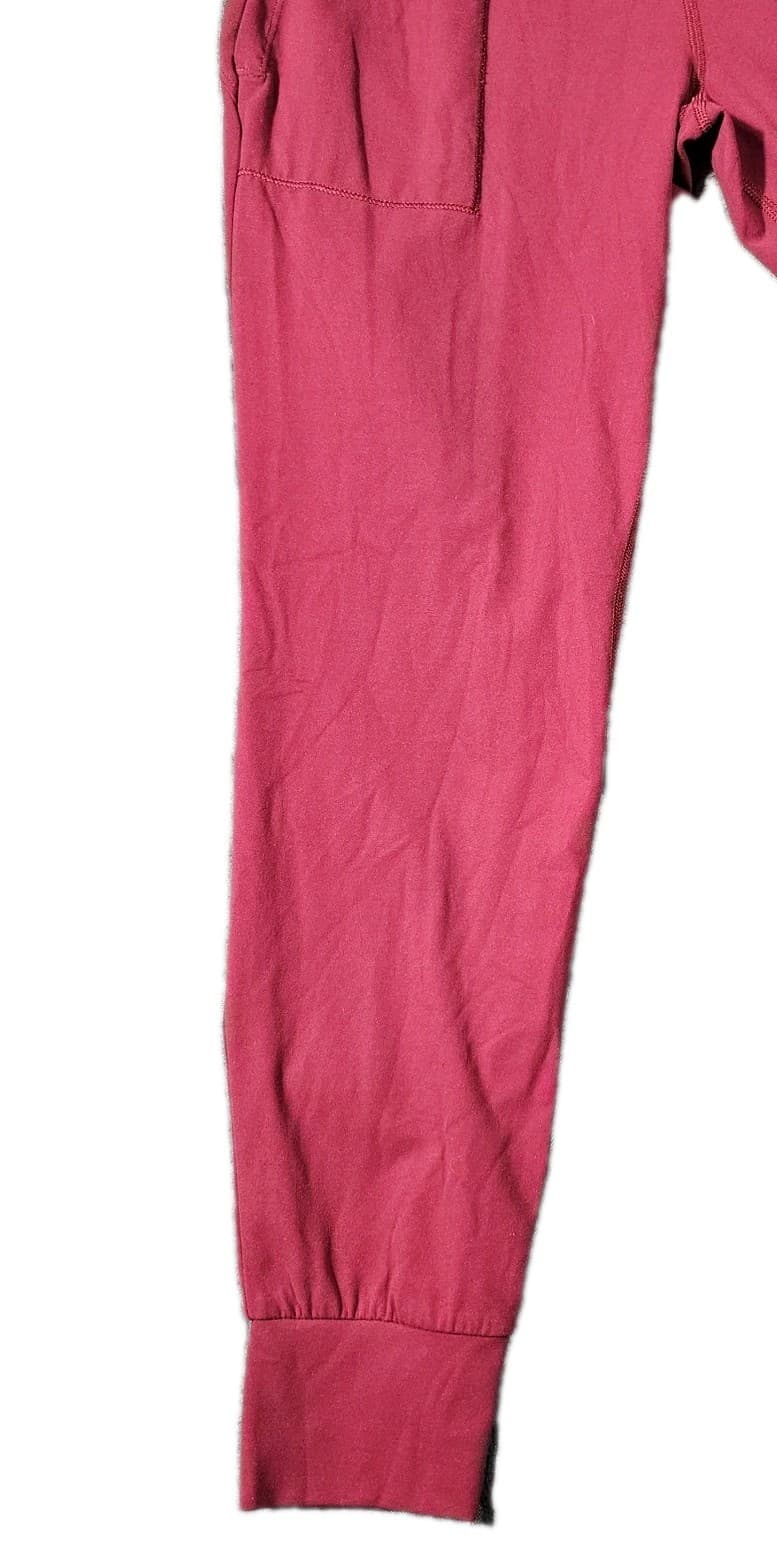 Athleta Salutation Jogger Pants Womens Burgandy Size L Stretch Waist Pull On - Thumbnail 6