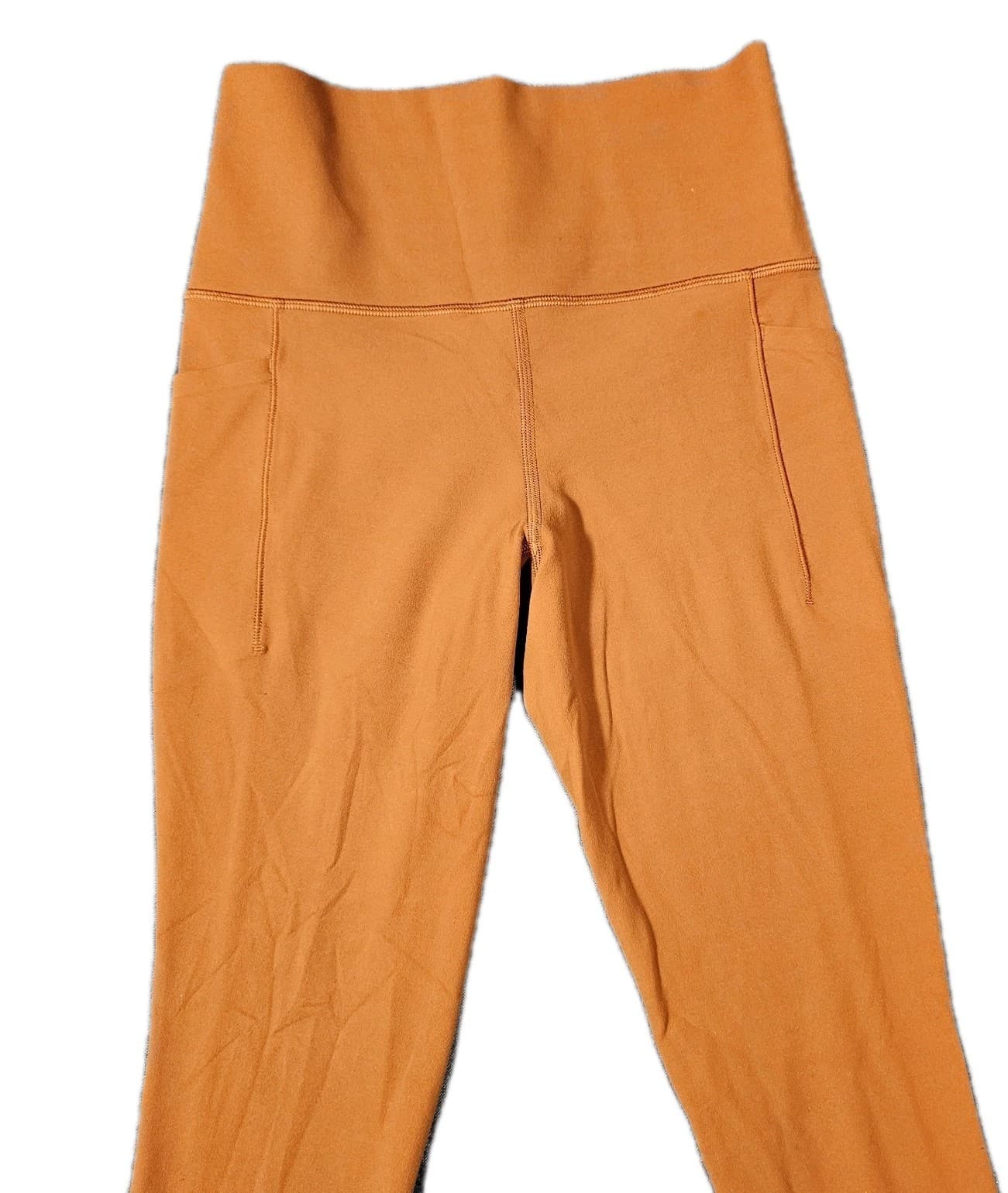 Athleta Salutation Stash Pocket 2 Extra Small Burnt Orange Leggings High Rise - Thumbnail 3