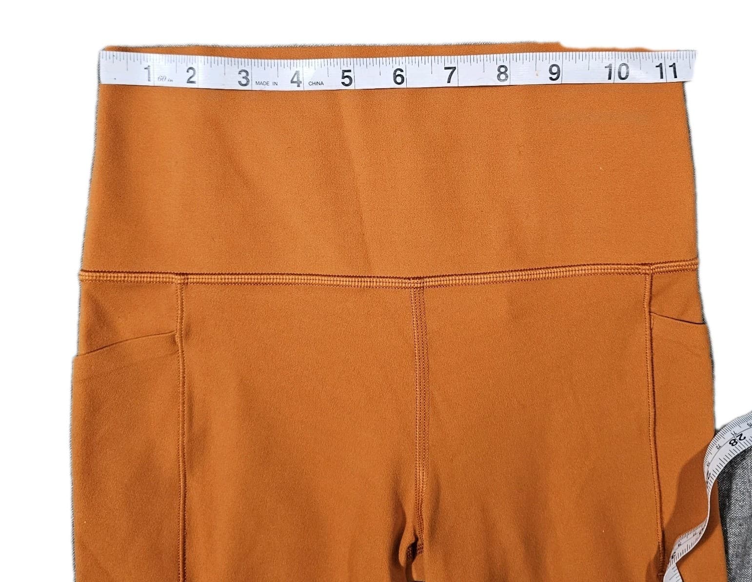 Athleta Salutation Stash Pocket 2 Extra Small Burnt Orange Leggings High Rise - Thumbnail 6