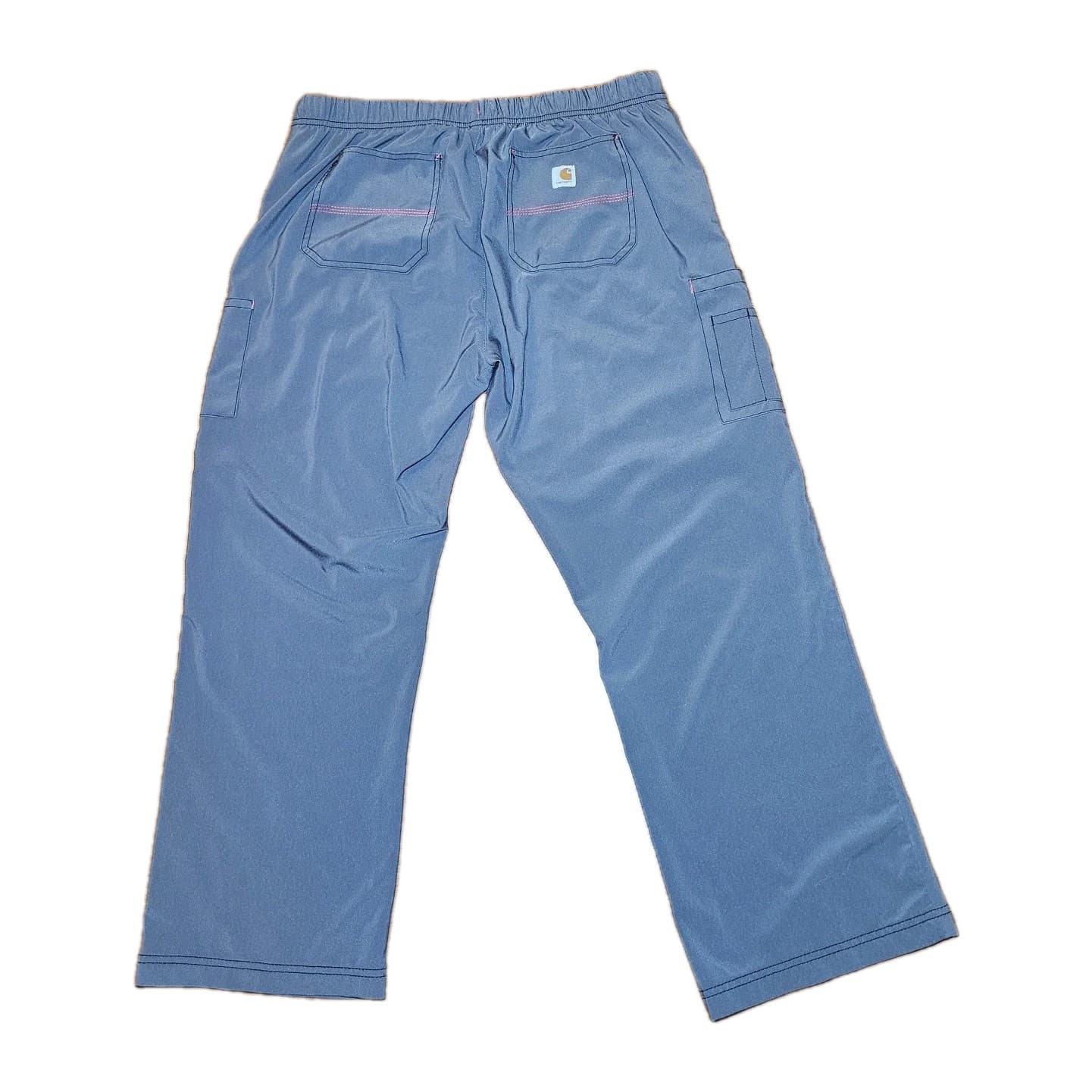 Carhartt Womens Cargo Style Scrubs Pants Size PXL Drawstring Waist Gray Pink - Thumbnail 7