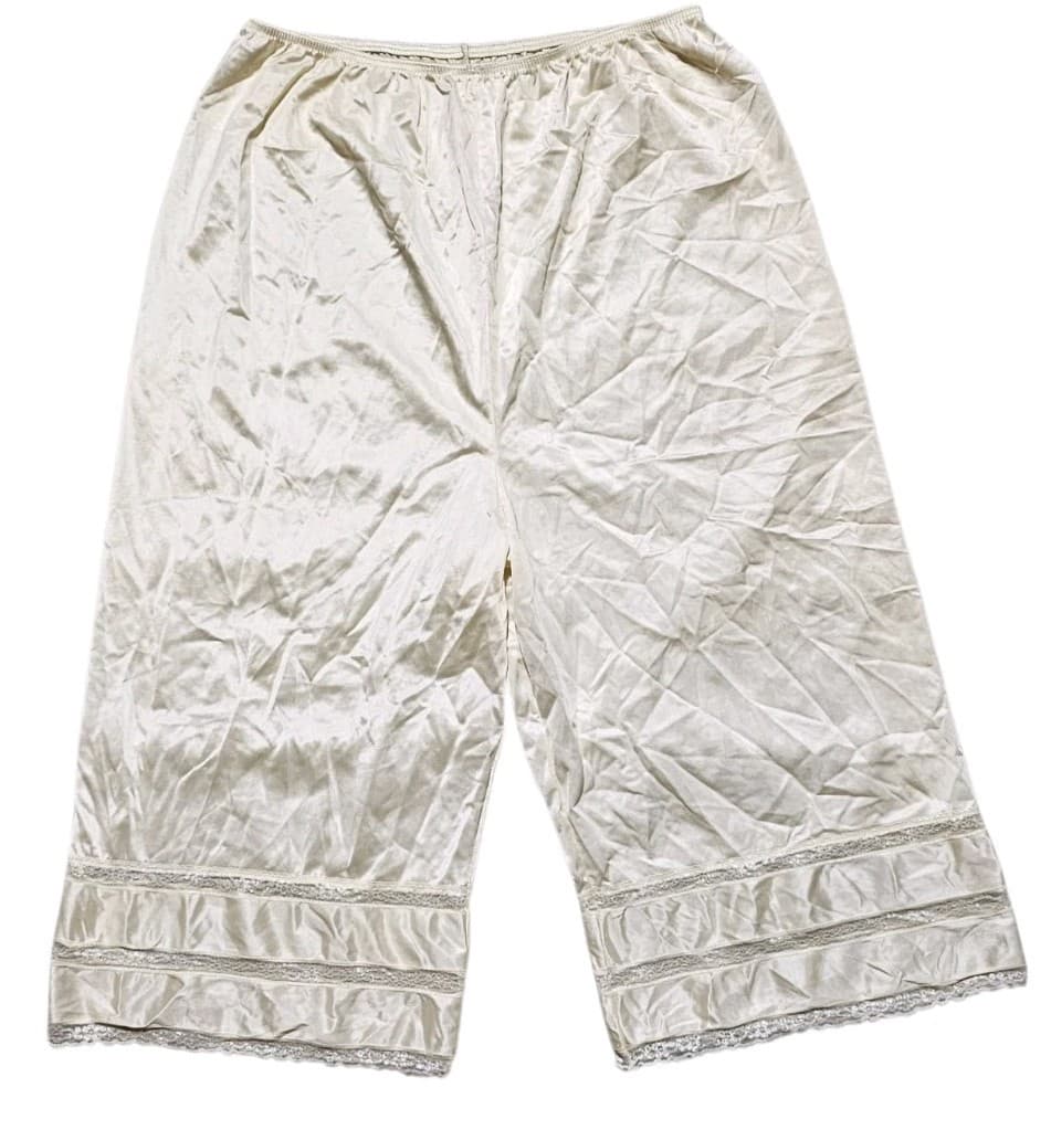 Adonna Vintage white 100% nylon petti pants/bloomers Slip size M - Thumbnail 2