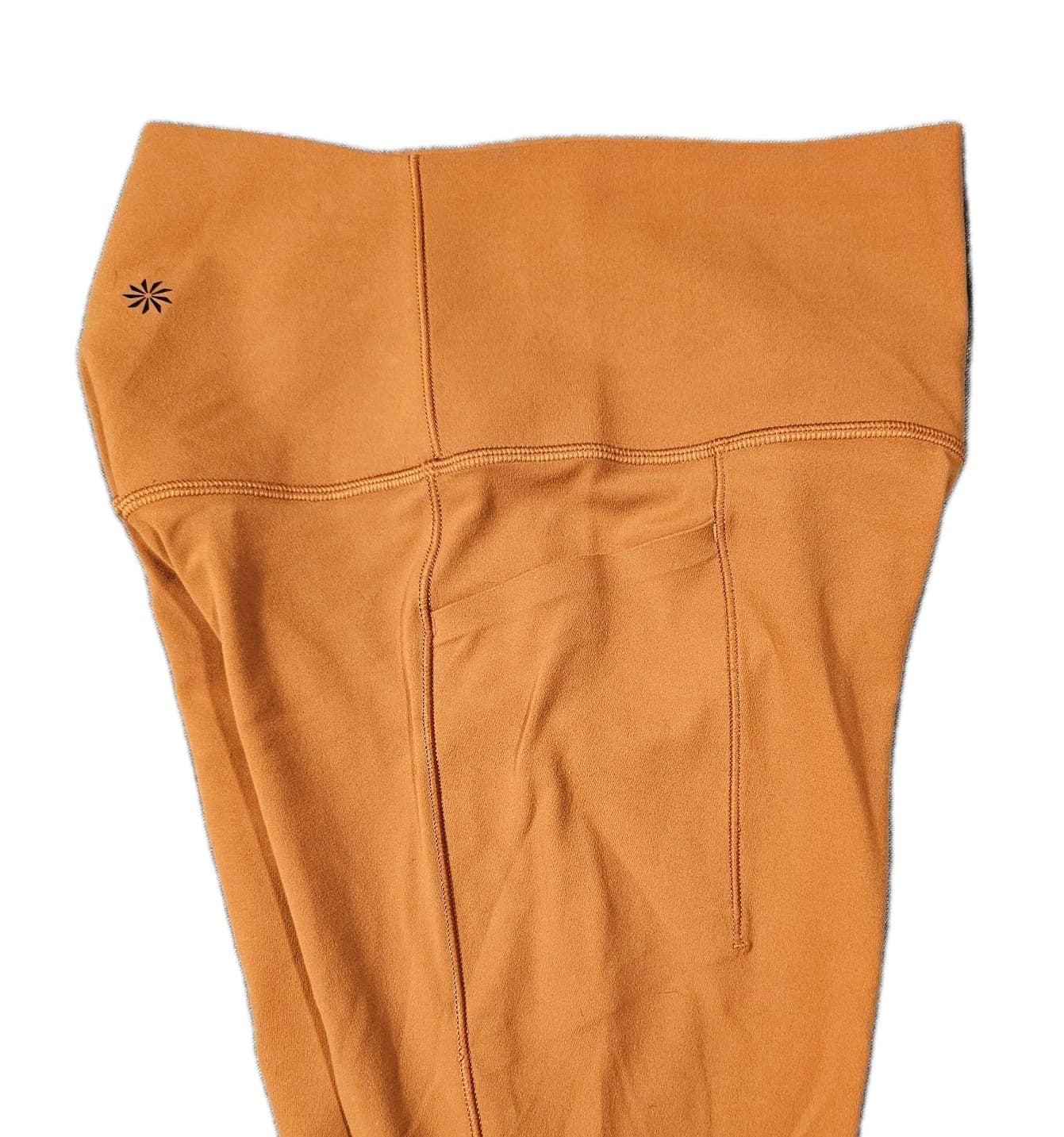 Athleta Salutation Stash Pocket 2 Extra Small Burnt Orange Leggings High Rise - Thumbnail 7