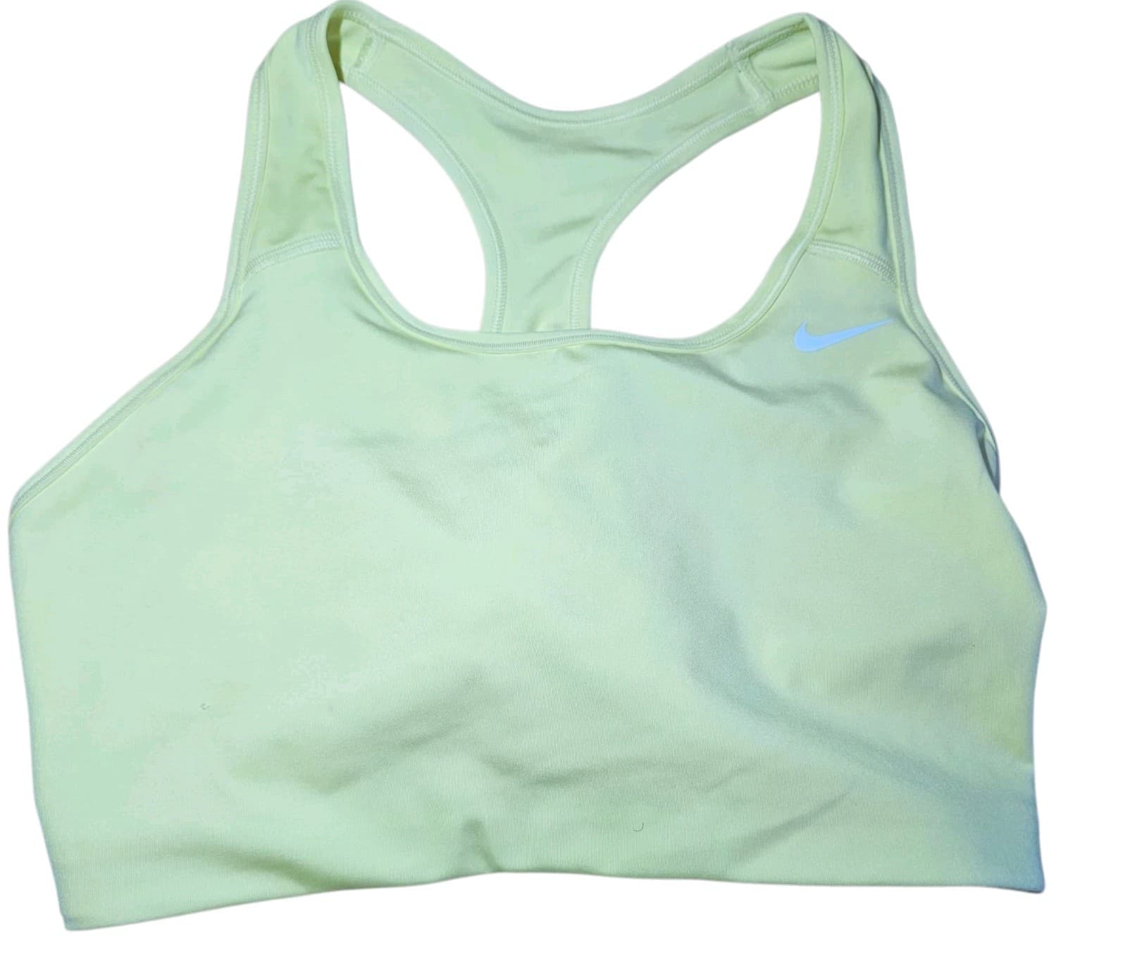Nike Women's Dri-Fit Sports Bra Neon Yellow Green Sz S - Thumbnail 4