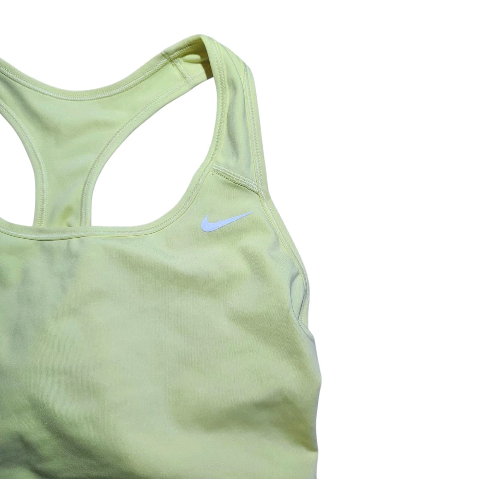 Nike Women's Dri-Fit Sports Bra Neon Yellow Green Sz S - Thumbnail 6
