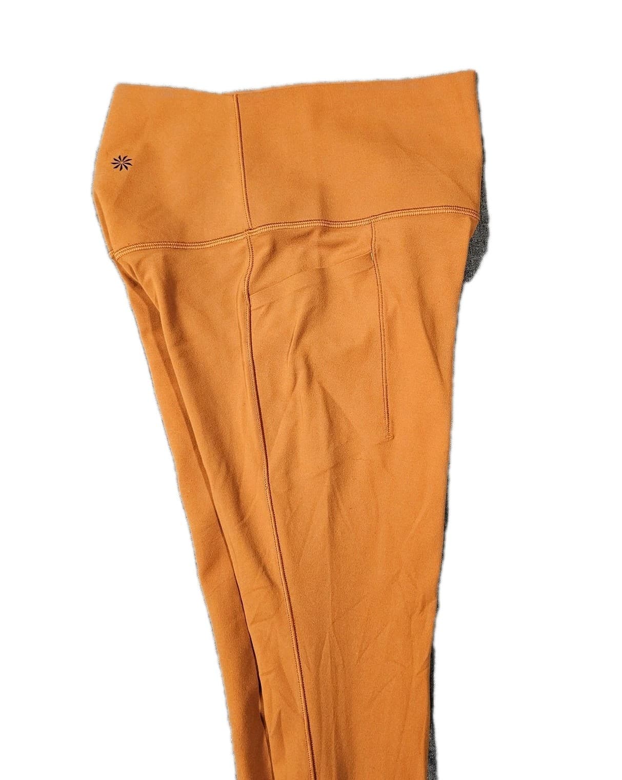 Athleta Salutation Stash Pocket 2 Extra Small Burnt Orange Leggings High Rise - Thumbnail 8