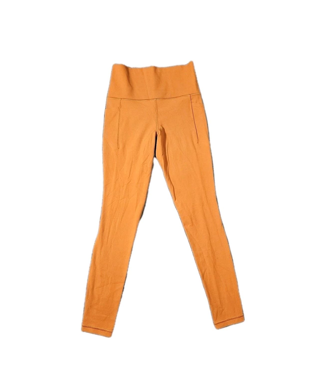 Athleta Salutation Stash Pocket 2 Extra Small Burnt Orange Leggings High Rise