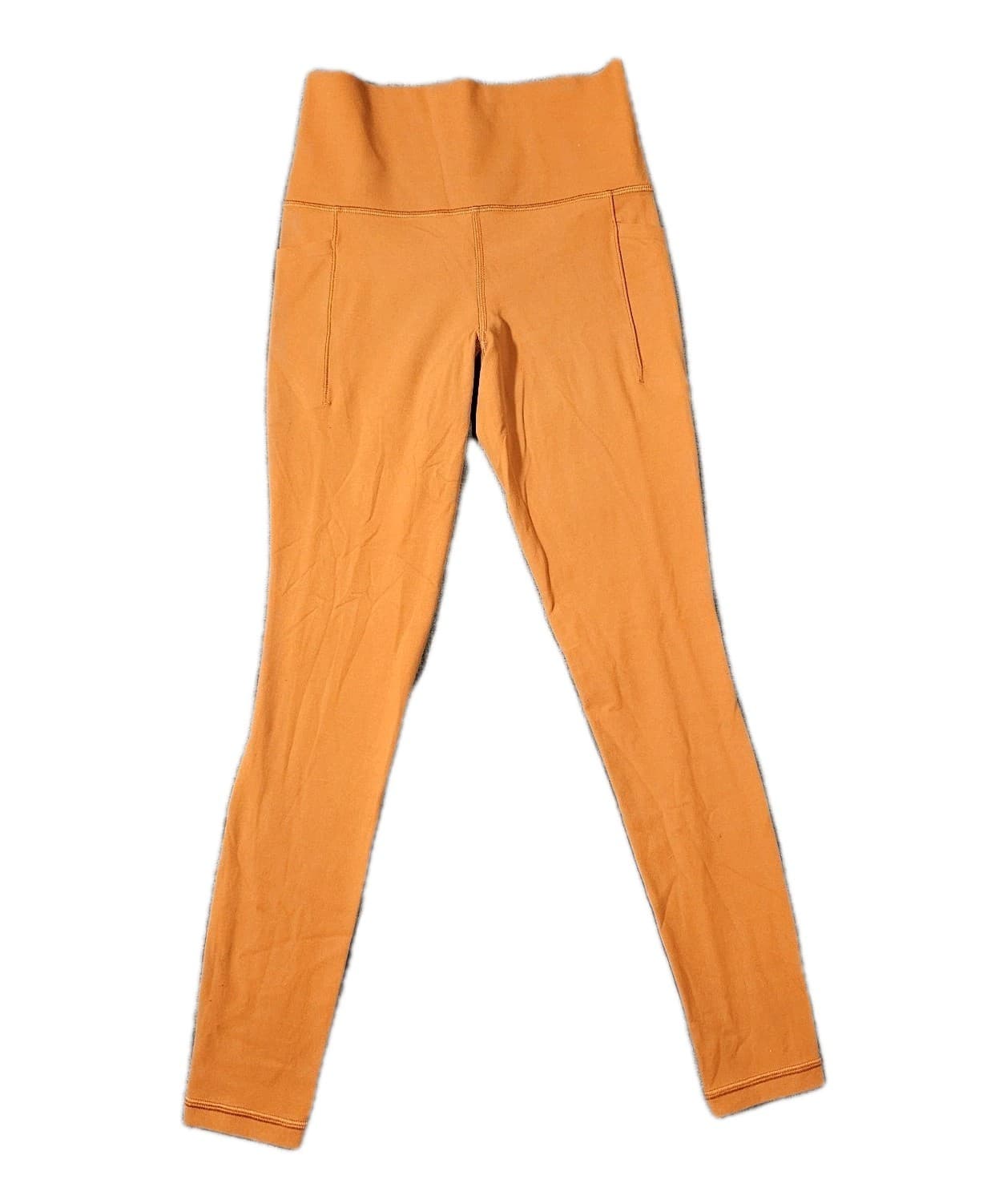 Athleta Salutation Stash Pocket 2 Extra Small Burnt Orange Leggings High Rise - Thumbnail 2