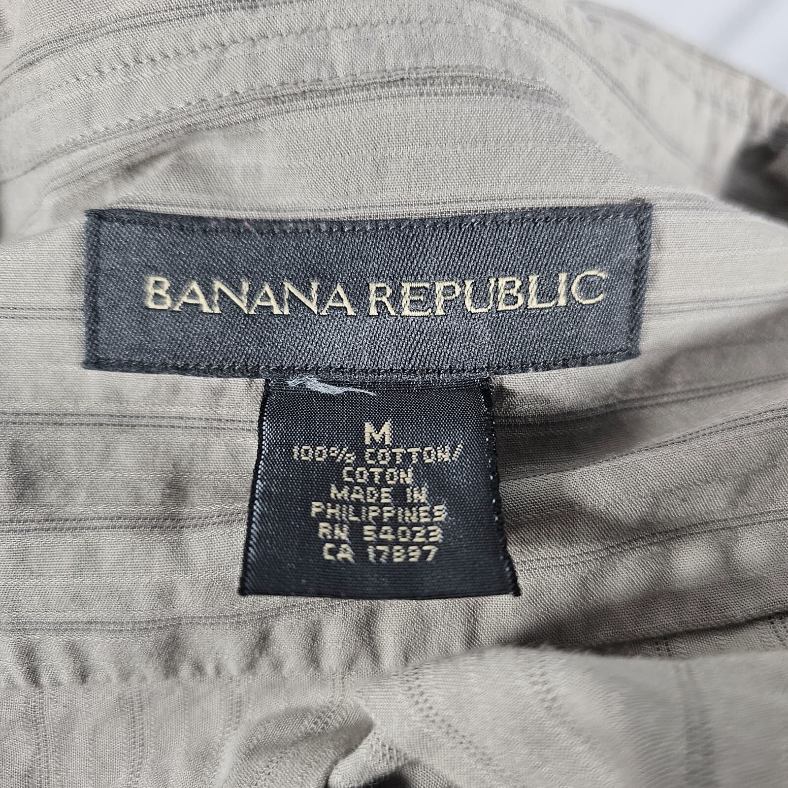 Banana Republic Dress Shirt Mens Medium Button Up Long Sleeve - Thumbnail 17