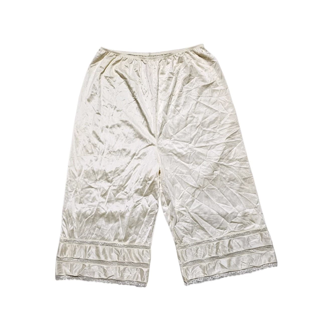 Adonna Vintage white 100% nylon petti pants/bloomers Slip size M