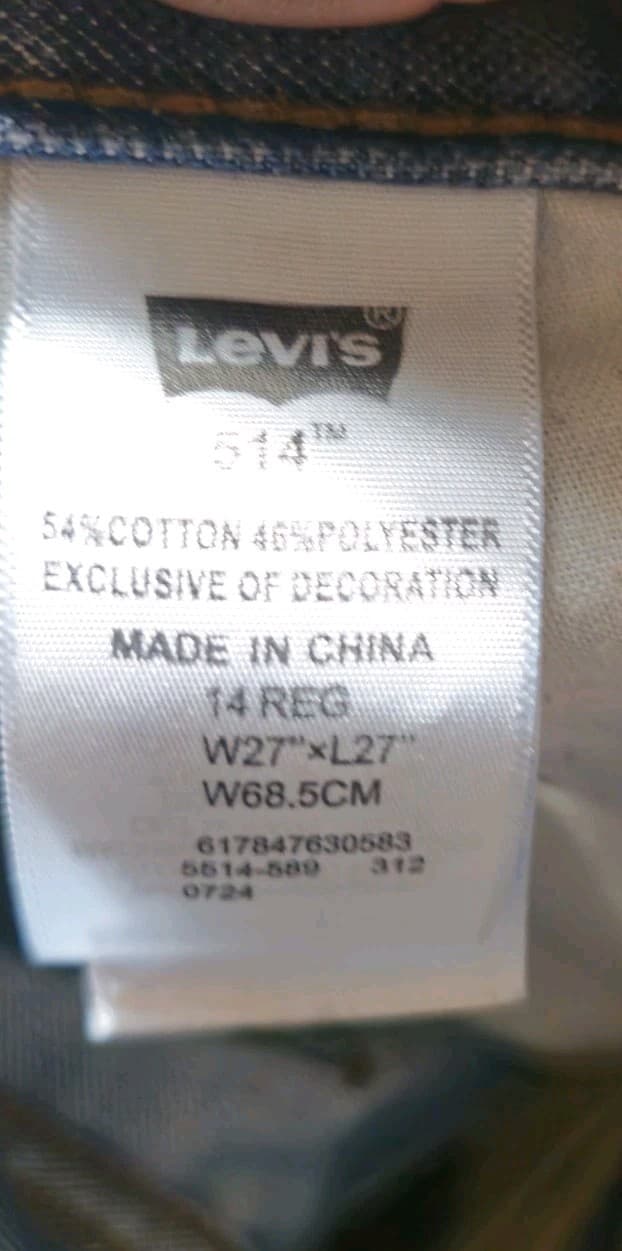Levis Boys Size 14 Regular 2 Peice Lot 511 And 514 Skinny (2 Pairs Of Jeans) - Thumbnail 12