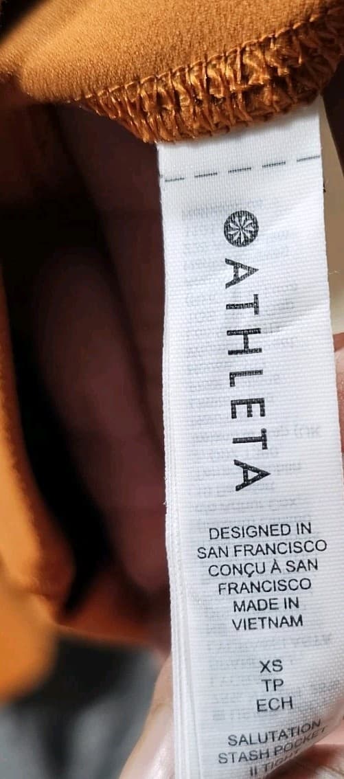 Athleta Salutation Stash Pocket 2 Extra Small Burnt Orange Leggings High Rise - Thumbnail 13