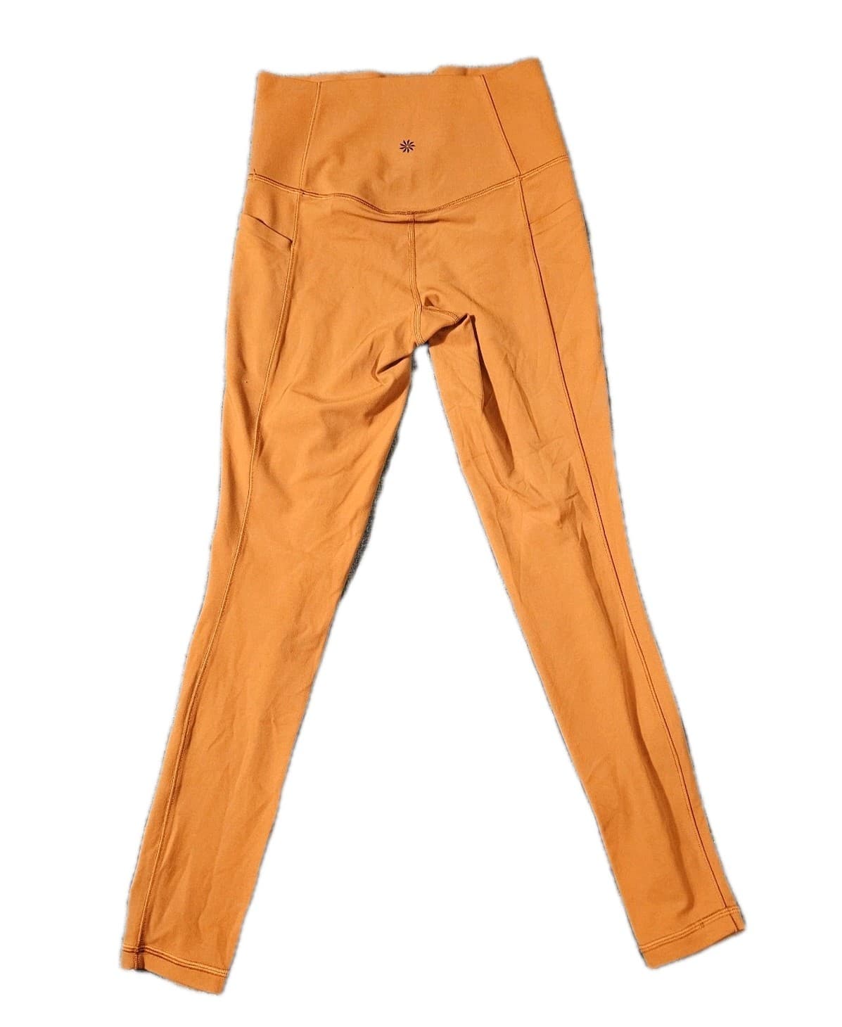 Athleta Salutation Stash Pocket 2 Extra Small Burnt Orange Leggings High Rise - Thumbnail 9