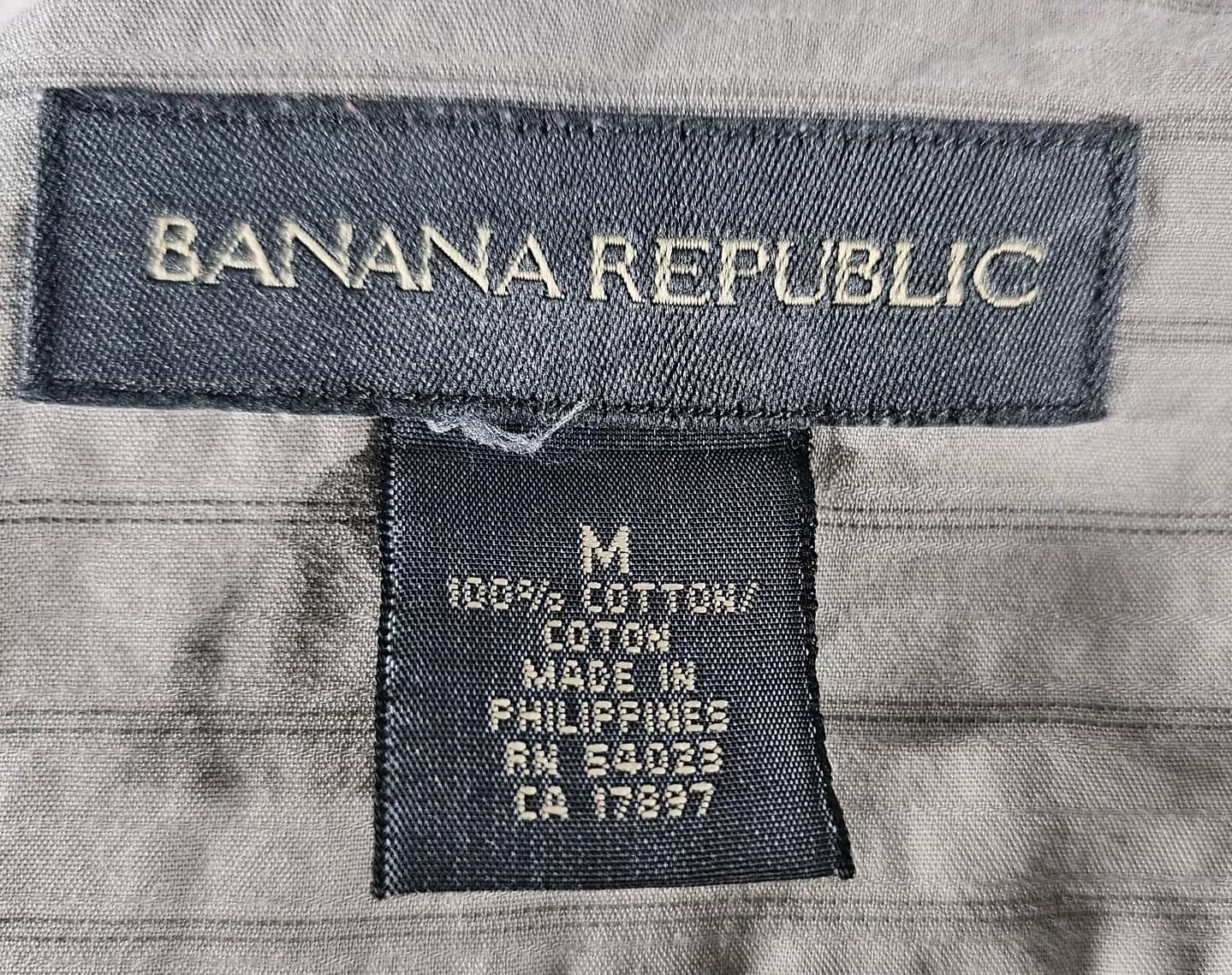 Banana Republic Dress Shirt Mens Medium Button Up Long Sleeve - Thumbnail 16