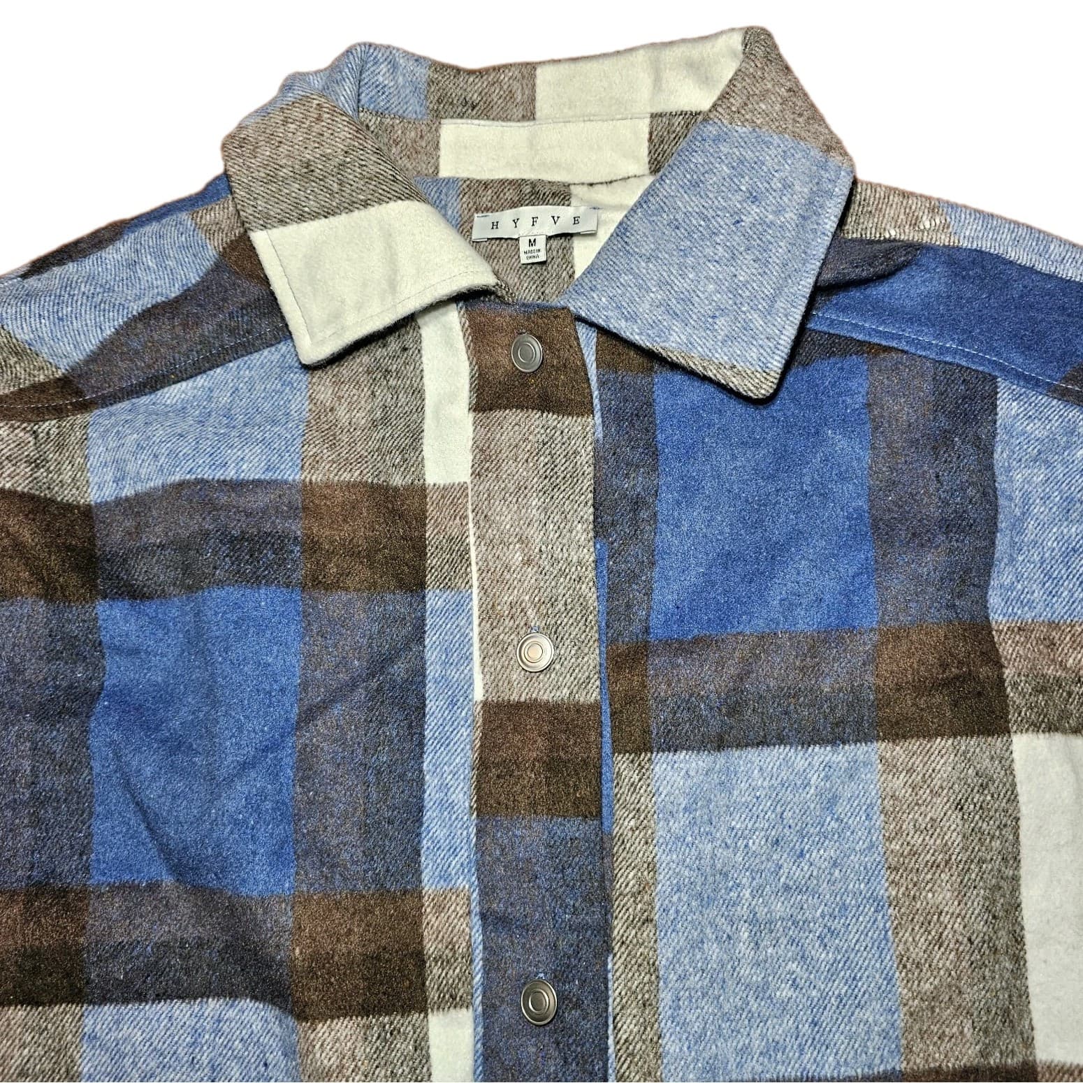 Hyfve Plaid Oversized Jacket Woman's Medium - Thumbnail 2