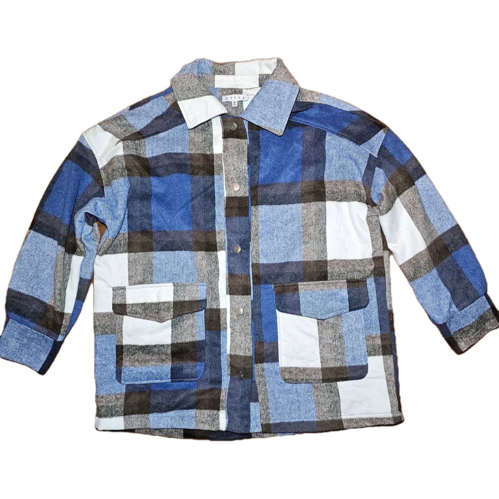 Hyfve Plaid Oversized Jacket Woman's Medium