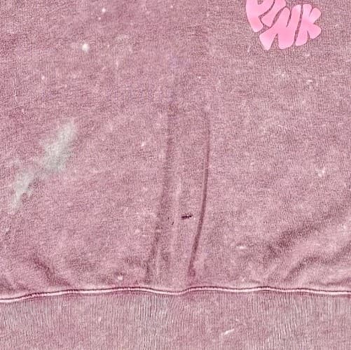 Pink Victorias Secret Size Medium Mauve Cropped Hooded Sweatshirt Cozy Comfy - Thumbnail 15