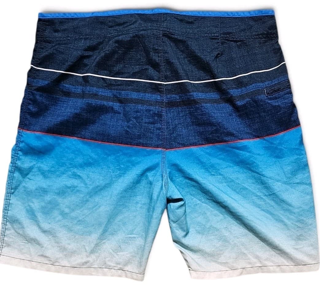Burnside Men's Size 36 Board Shorts Gradient Pattern Swim Trunks - Thumbnail 4