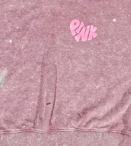 Pink Victorias Secret Size Medium Mauve Cropped Hooded Sweatshirt Cozy Comfy - Thumbnail 13