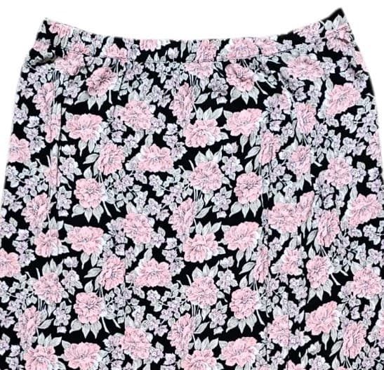 American Eagle Outfitters Women's Floral Midi Dress Pink And Black Size Large - Thumbnail 6
