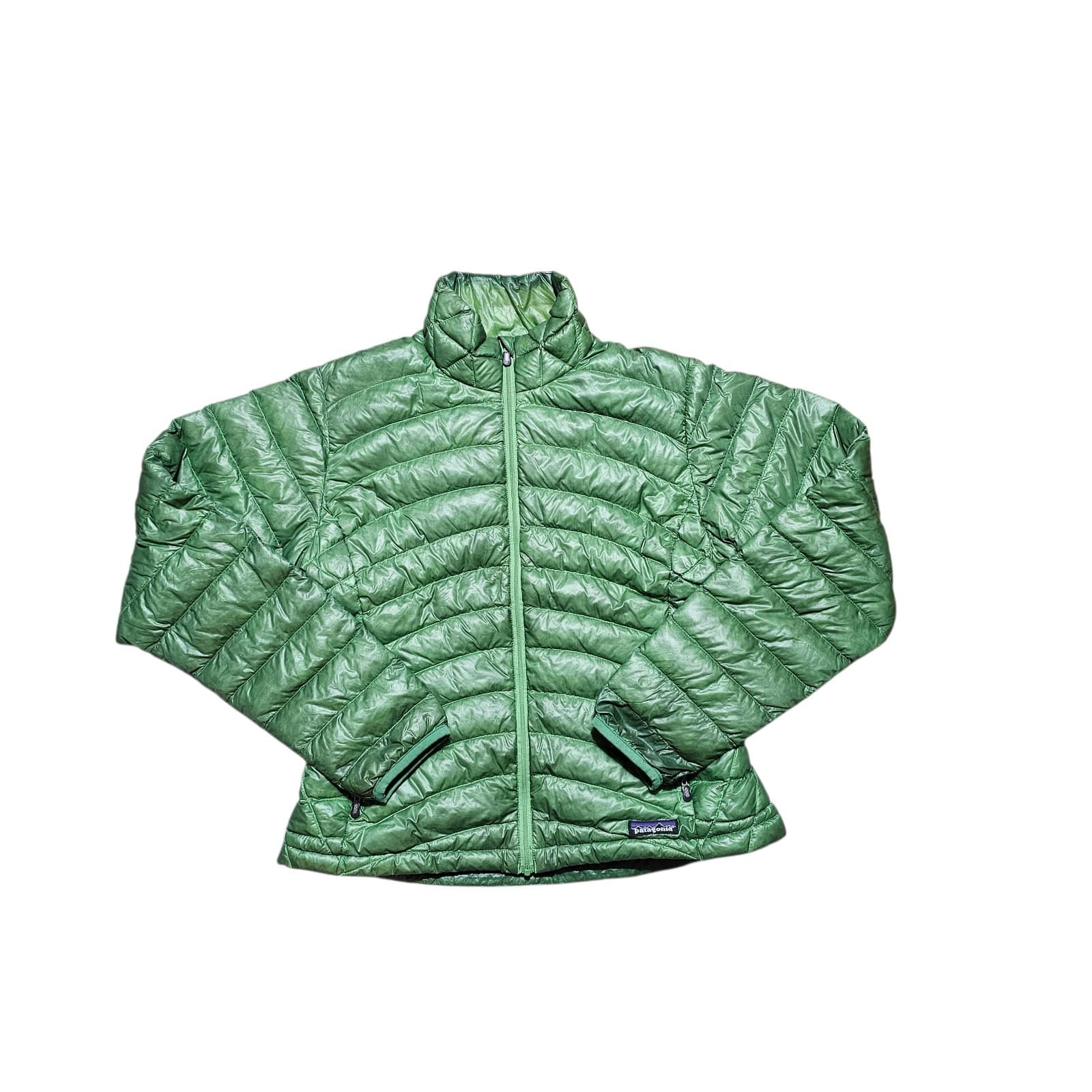 Patagonia Down Sweater Womens Jacket Quilted Full Zip Green Size Small