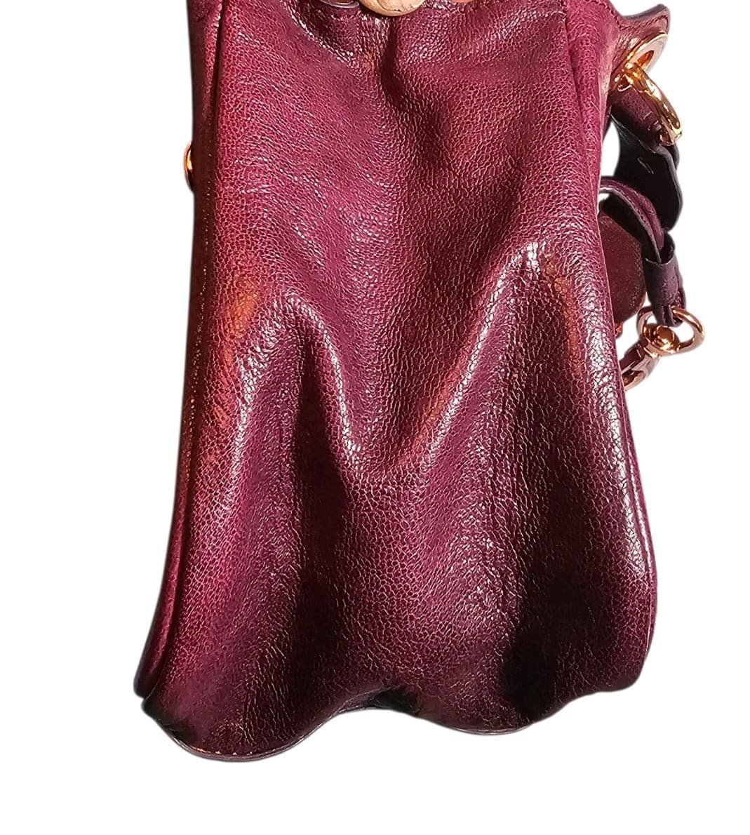 La Gioe Di Toscana By Sharon Gioe Italian Leather Purse Hand Bag Purple - Thumbnail 17