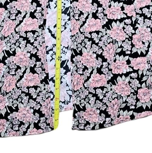American Eagle Outfitters Women's Floral Midi Dress Pink And Black Size Large - Thumbnail 9
