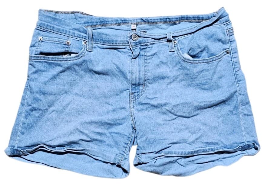 Levi's Mid Length Light Wash Women's Denim Shorts Size 32 - Thumbnail 6